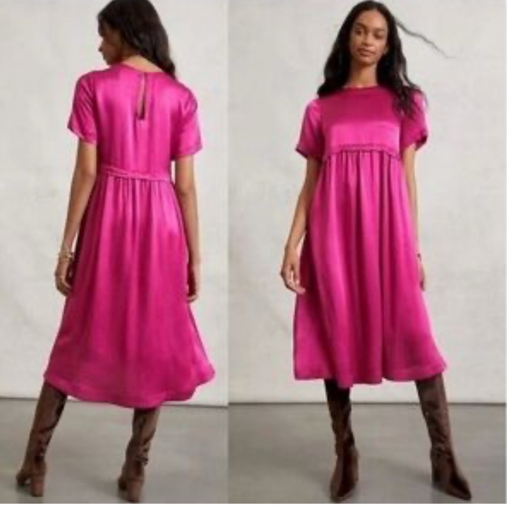 Anthropologie Maeve Pink Fuchsia Midi Sundress
